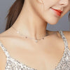 S925 Sterling Silver Dream Star Moon Zircon Women Nacklace Jewelry