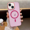 For iPhone 13 Soft Sandy Skin Feel MagSafe Magnetic PC Phone Case(Rose Pink)