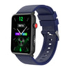 Smart Watch Ring ECG Temperature Heart Rate Blood Pressure Health Bluetooth Talking Watch, Color: Blue Silicone