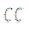 S925 Sterling Silver Rainbow Story Women Earrings