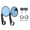 Motorcycle Electric Vehicle Modified Accessories Retro Circular CNC Hand Mirror Rear View Mirror(Black)