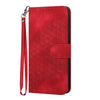 For Samsung Galaxy A56 5G Elephant Head Embossed Phone Leather Case with Lanyard(Red)