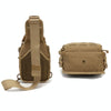 Outdoor Sports Multifunctional Laser Cutting Crossbody Bag(Khaki)