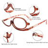 Makeup Presbyopic Glasses Monolithic Reading Glass Magnifying Glass, Degree: +350(Red)