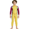 DIVE&SAIL WS-18816 Children Diving Suit One-piece Long-sleeved Swimsuit Sunscreen Hot Spring Surfing Suit, Size:M(Yellow Purple Sleeves)