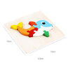 5 PCS Wooden Cartoon Animal Puzzle Early Education Small Jigsaw Puzzle Building Block Toy For Children(Duck)