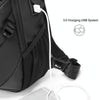 Bange BG-77120 Men Waterproof Crossbody Chest Bag with USB Port, Size: 36 x 22 x 10cm(Black)