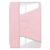 For Lenovo Tab M11/Xiaoxin Pad 11 2024 360 Rotation Transparent Smart Leather Case with Keyboard(Pink)