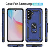 For Samsung Galaxy A36 5G Shockproof TPU + PC Phone Case with Holder(Blue)