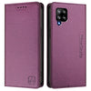 For Samsung Galaxy A42 5G / M42 RC01 Dual-Folded Magnetic Suction RFID Leather Phone Case(Violet)