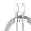 KUULAA KL-X57 30W USB-C/Type-C to 8 Pin Liquid Silicone MFI Data Cable, Length:1m(White)