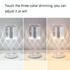 USB Charging Touch Diamond Crystal Table Lamp, Specification: USB Charging(RGB with Remote Control 16 Color)(Smoky Gray)