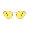 Cat Eye Sunglasses Current Trigonal Light coloured Lens Sunglasses(Yellow)