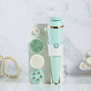 Multi-Functional Facial Cleansing Machine Beauty Massage Silicone Facial Cleansing Machine(Green)