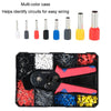 1800pcs /Set Tube-Type Cold-Pressed Terminal Block Crimping Pliers Plastic Box Set