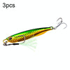 3 PCS PROBEROS LF103 Simulation Metal Sea Fishing Bait, Specification: 15g(A With Hook)