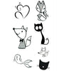 10 PCS Classic Black  Waterproof Temporary Tattoo Sticker(HC-246)