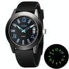 addies MY-1601 Luminous Version Silicone Watchstrap Quartz Watch, Support Calendar, Size:S(Blue)