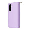 For Samsung Galaxy A56 Nine-card Slots Zipper Wallet Bag Leather Phone Case(Purple)