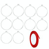 10pcs Clear Acrylic Christmas Decoration Hangers DIY Blank Xmas Tree Ornament With Rope, Style: Round