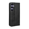 For Samsung Galaxy S24 FE 5G Magnetic Buckle Retro Texture Leather Phone Case(Black)