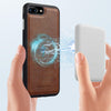 For iPhone 8 Plus / 7 Plus LC.IMEEKE Magsafe Phone Case(Brown)