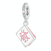 SCC2718 S925 Sterling Silver Lucky Fortune Mahjong DIY Pendant