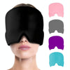 Gel Ice Hood Cooling Eye Mask Hot and Cold Compress Headband for Headache, Spec: Double-layer (Purple)