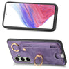 For Samsung Galaxy A36 Retro Skin-feel Ring Card Bag Phone Case with Hang Loop(Purple)