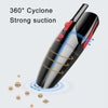 Car Wired Portable 120W Handheld Powerful Vacuum Cleaner with LED Light Cable Length: 5m(White)