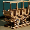 Red Wine Transport Truck 3D Wooden Puzzle Toys DIY Handmade Ornaments