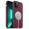 For iPhone 13 Pro Max Liquid Silicone Full Coverage MagSafe Phone Case(Wine Red)