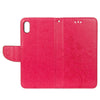 For iPhone XR Embossed Butterfly Pattern Horizontal Flip Leather Case with Card Slot & Holder & Wallet & Lanyard (Magenta)