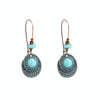 E1911-13 Turquoise Ethnic Style Earrings Temperament Simple Vintage Earrings