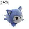 2 PCS Cute Plush Flip Toy Double-Sided Doll(Blue Koji)