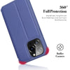 For iPhone 13 Pro DUX DUCIS New Skin X Series PU + TPU Horizontal Flip Leather Case with Holder & Card Slots (Blue)