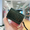 For AirPods Pro 2 Crocodile Texture Earphones Protective Case(Black)