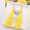 3 Pairs Women Boho Fashion Long Tassel Earrings(Yellow)