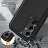 For Samsung Galaxy S24+ / S25+ 5G Rugged PC Hybrid Silicone Phone Case with Holder(Black)