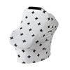 Multifunctional Cotton Nursing Towel Safety Seat Cushion Stroller Cover(Cross on White)