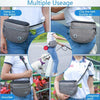 MOVEPEAK Dog Treat Bag, Grey, Waist/Shoulder, Lead Attachment