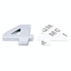 Car Vehicle Badge Emblem 3D Number Four Self-adhesive Sticker Decal, Size: 3.6*4.5*0.5cm