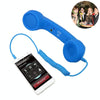 3.5mm Plug Mic Retro Telephone Anti-radiation Cell Phone Handset Receiver(Blue)