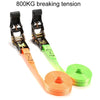Motorcycle Ratchet Tensioner Cargo Bundling And Luggage Fixing Straps, Specification: Fluorescent Green 2m