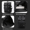 16 Inch Oxford Outdoor Leisure Travel Waterproof Lightweight Backpack Commuter School Bag(Black)