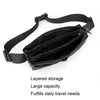 WEPOWER Men Casual Chest Bag Crossbody Bag Waterproof Outdoor Waist Pack(Black)