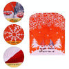 Christmas Cartoon Forest Snowflake Chairs Cover Decorative Supplies(Red)