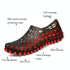 PVC + EVA Material Wading Beach Shoes Couple Breathable Slippers, Size: 41(Black+Red)