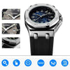 addies MY-052 Business Multifunctional Luminous Watch Silicone Watchstrap Watch for Men(Black Blue)