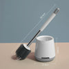 TPR Soft Glue Long-handle Toilet Brush with Base, Spec: Wall-mounted Type